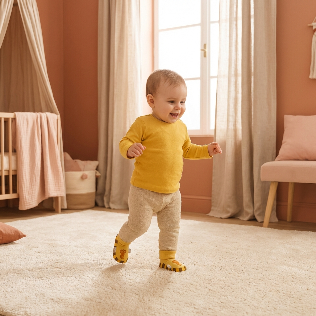 Chaussons-Bas Bébé Tout Doux – Chauds, Antidérapants & Confortables