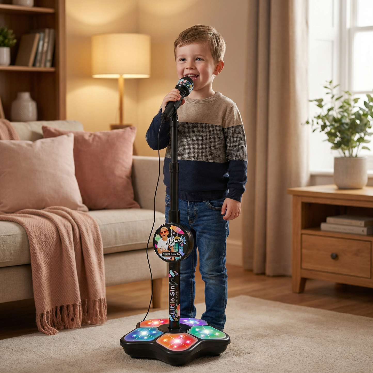 Set de karaoké pour enfants avec microphone & support – Jeu éducatif musical