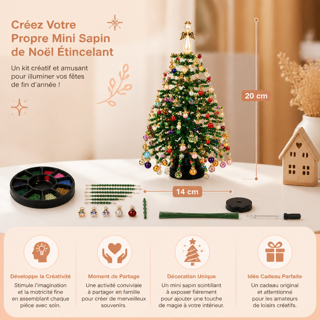 Kit DIY Pour Créer Un Sapin De Noël En Perles De Cristal
