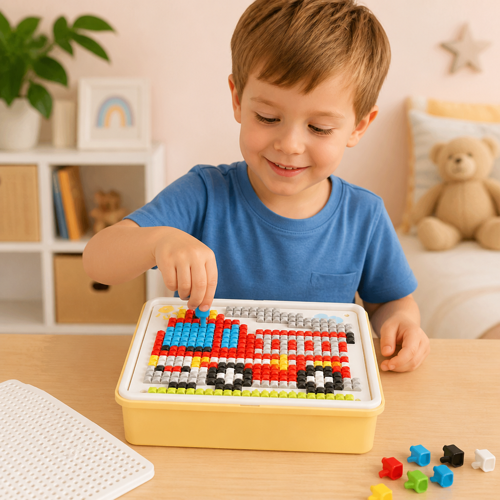 Planche de Mosaïque Montessori avec Picots Éducatifs
