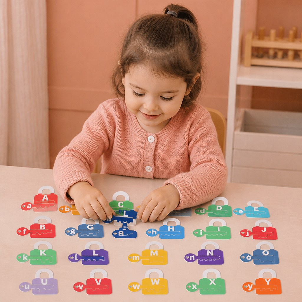 Jeu Éducatif De Cadenas Et Clés Pour Apprendre Les Lettres Et Les Mathématiques