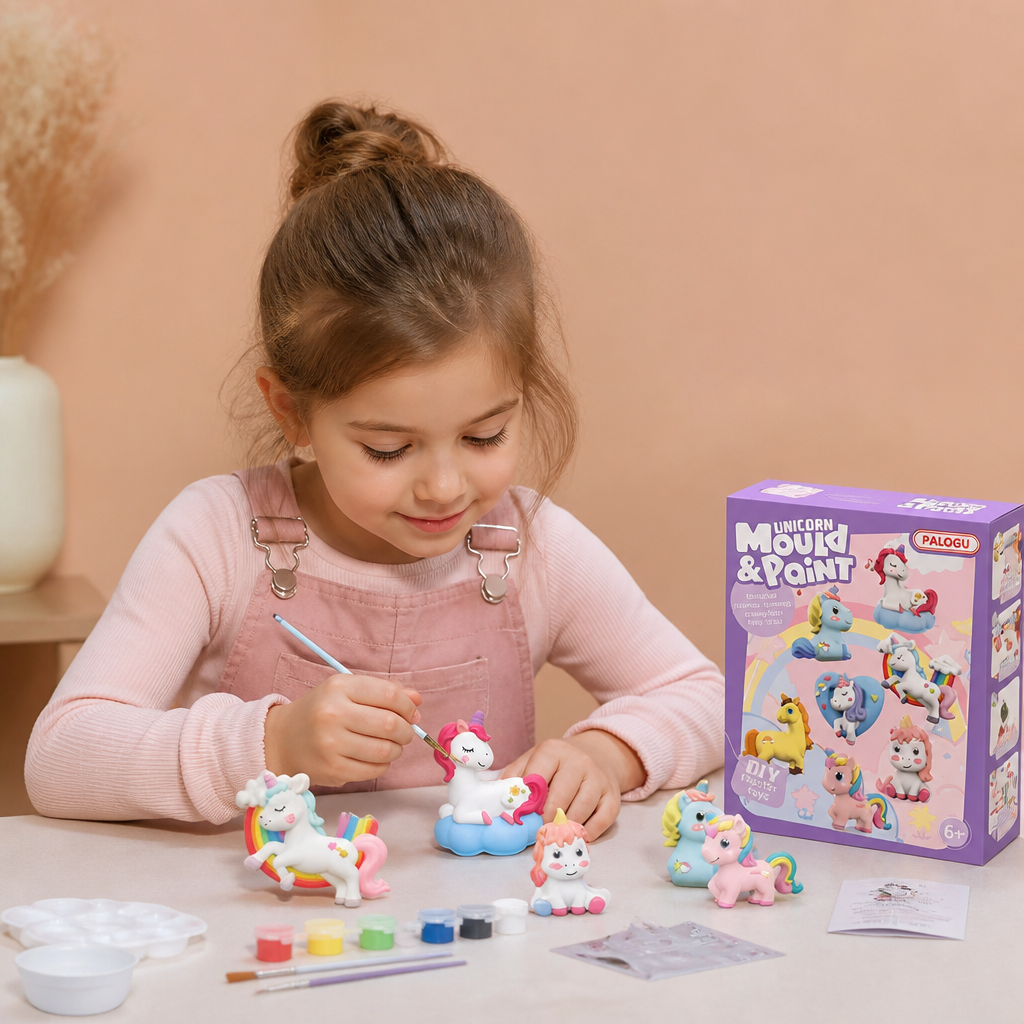 Kit de peinture DIY en plâtre d’animaux – Moule, peinture et création pour enfants