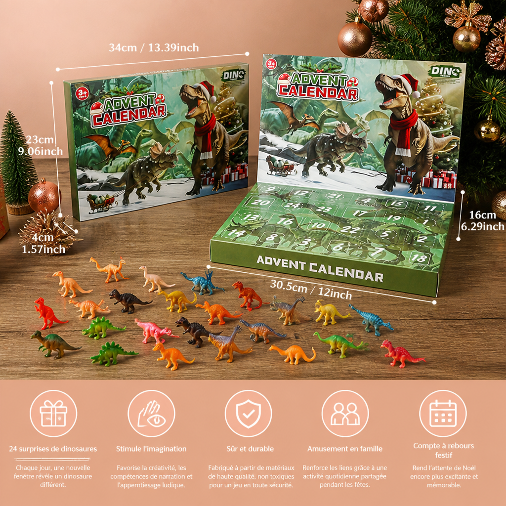 Calendrier de l’Avent Dinosaure de 24 Jours