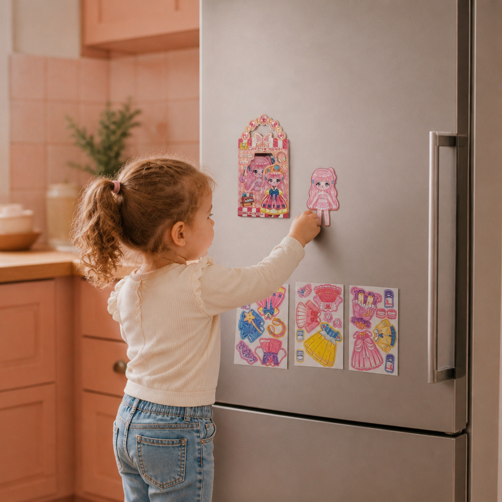 Set d’habillage magnétique de princesse avec autocollants 3D