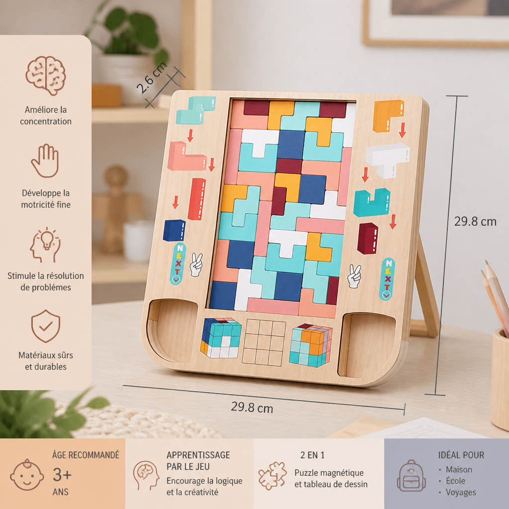 Mets ton cerveau à l’épreuve - Jeu de blocs Tetris