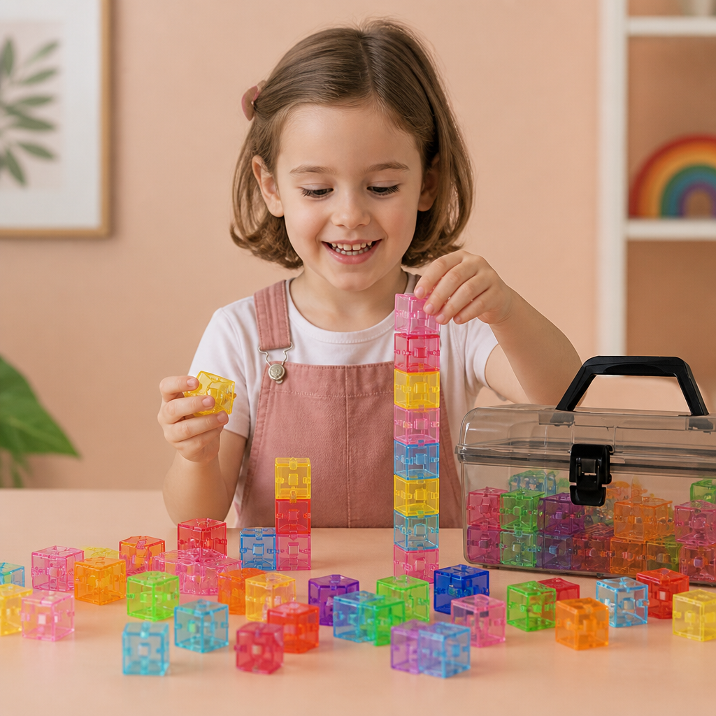 Ensemble de Cubes de Construction Montessori pour Enfants