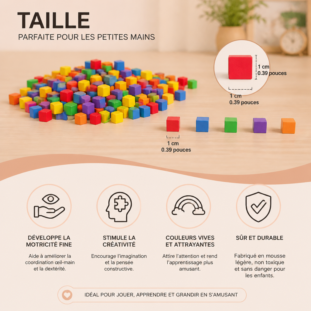 Cubes Sensoriels Adhésifs Créatifs