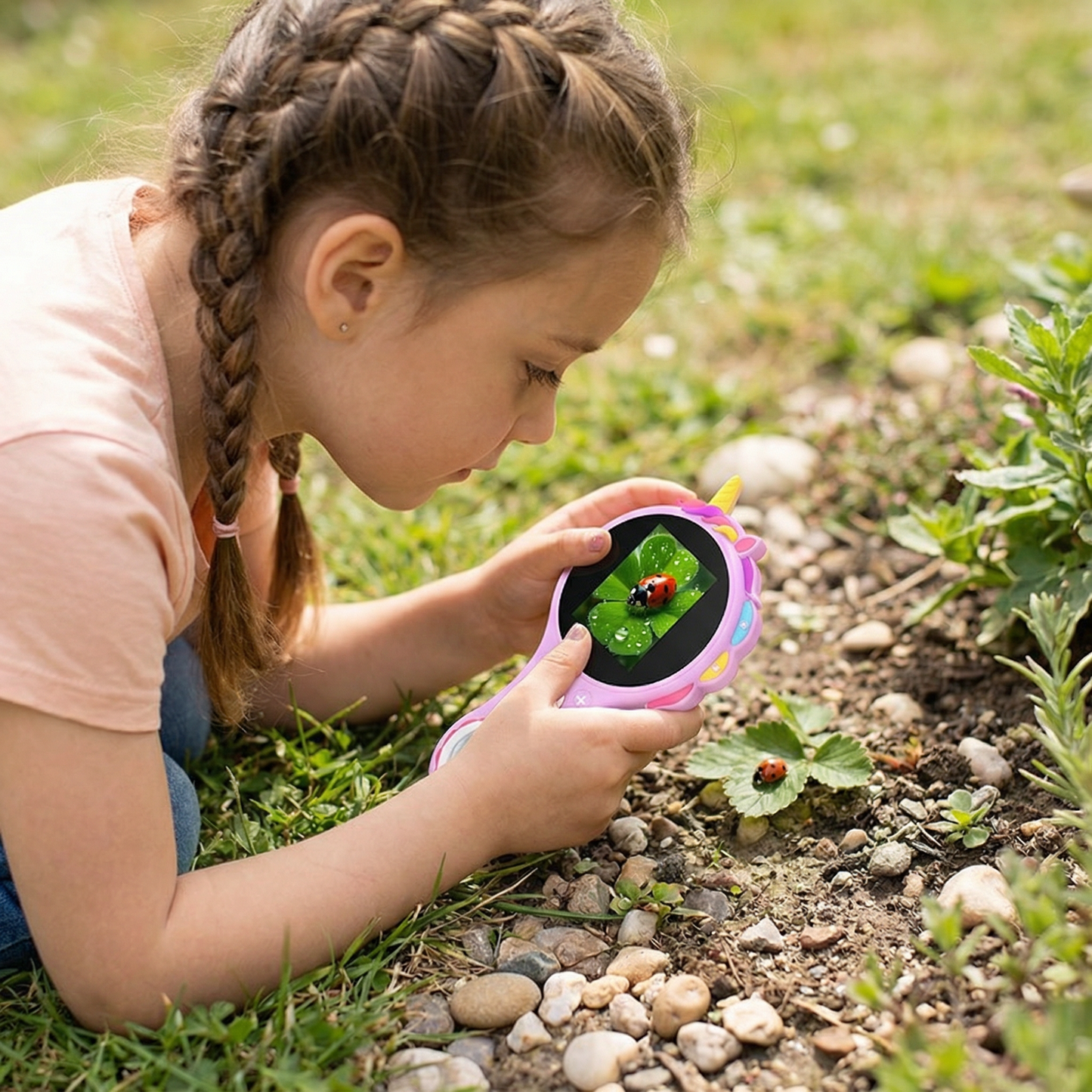 Microscope vidéo pour enfants avec écran – Appareil de recherche mobile pour petits explorateurs