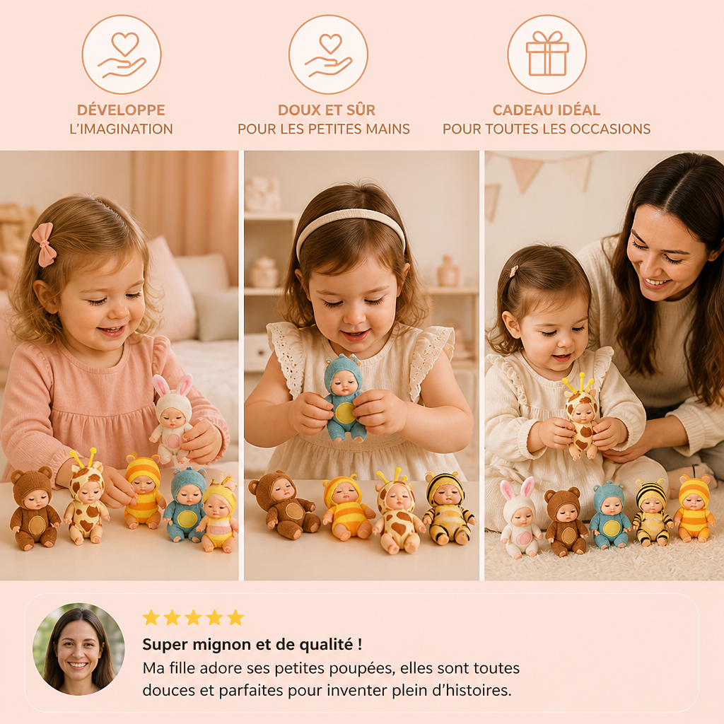 Coffret de mini poupées princesses des fées à habiller