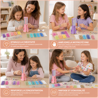 Kit DIY de création de bracelets en perles pour enfants