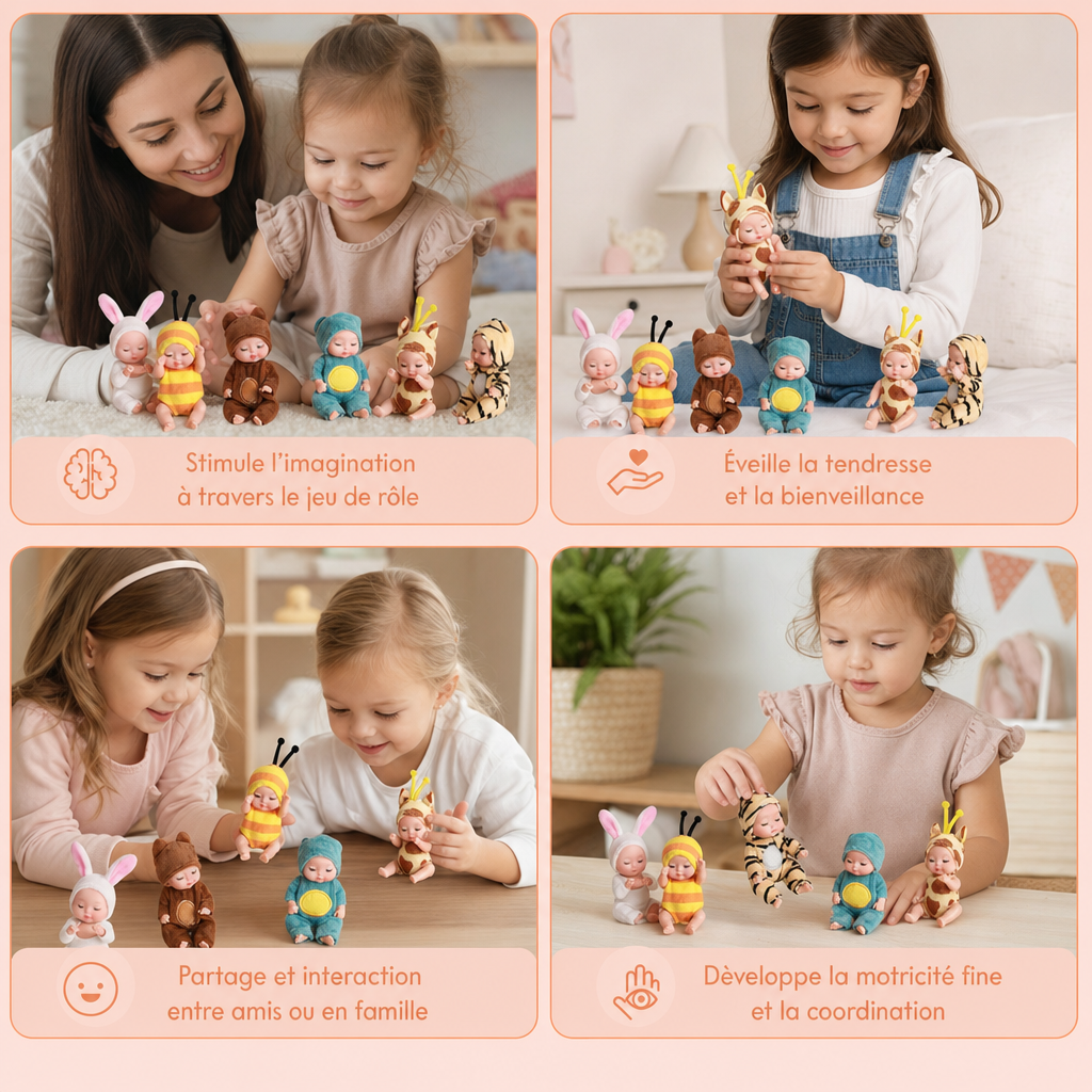 Coffret de mini poupées princesses des fées à habiller