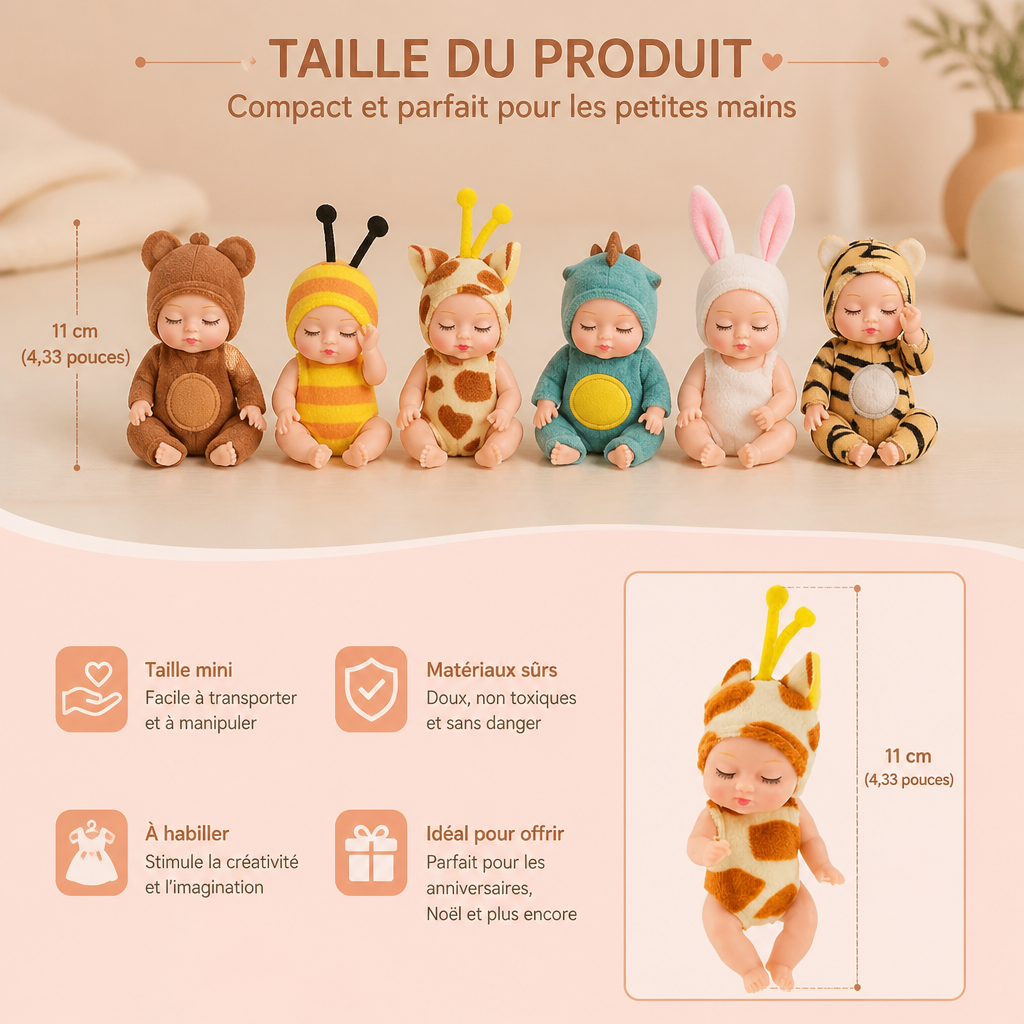 Coffret de mini poupées princesses des fées à habiller