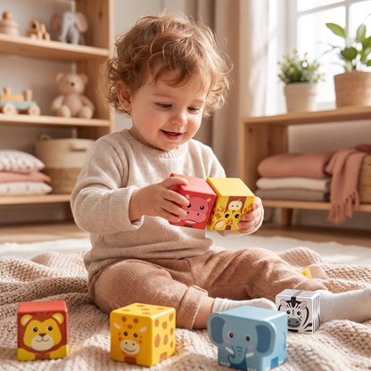 Blocs de construction magnétiques avec animaux de safari de 4,2 cm adaptés aux tout-petits – blocs d’apprentissage STEM