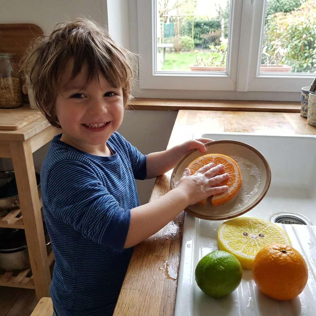 Éponges en Cellulose Gonflantes en Forme de Fruits – Lot de 3 Éponges de Cuisine Végétales Anti-Rayures