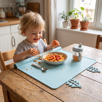 Tapis de Table en Silicone BabySafe Pratique et Hygiénique pour Bébé avec Bord Surélevé