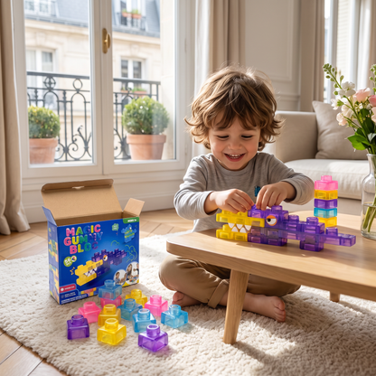 Blocs de Construction Squishy Gélatineux, Sûrs et Souples pour Enfants