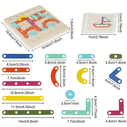 Puzzle Montessori Pegboard pour enfants