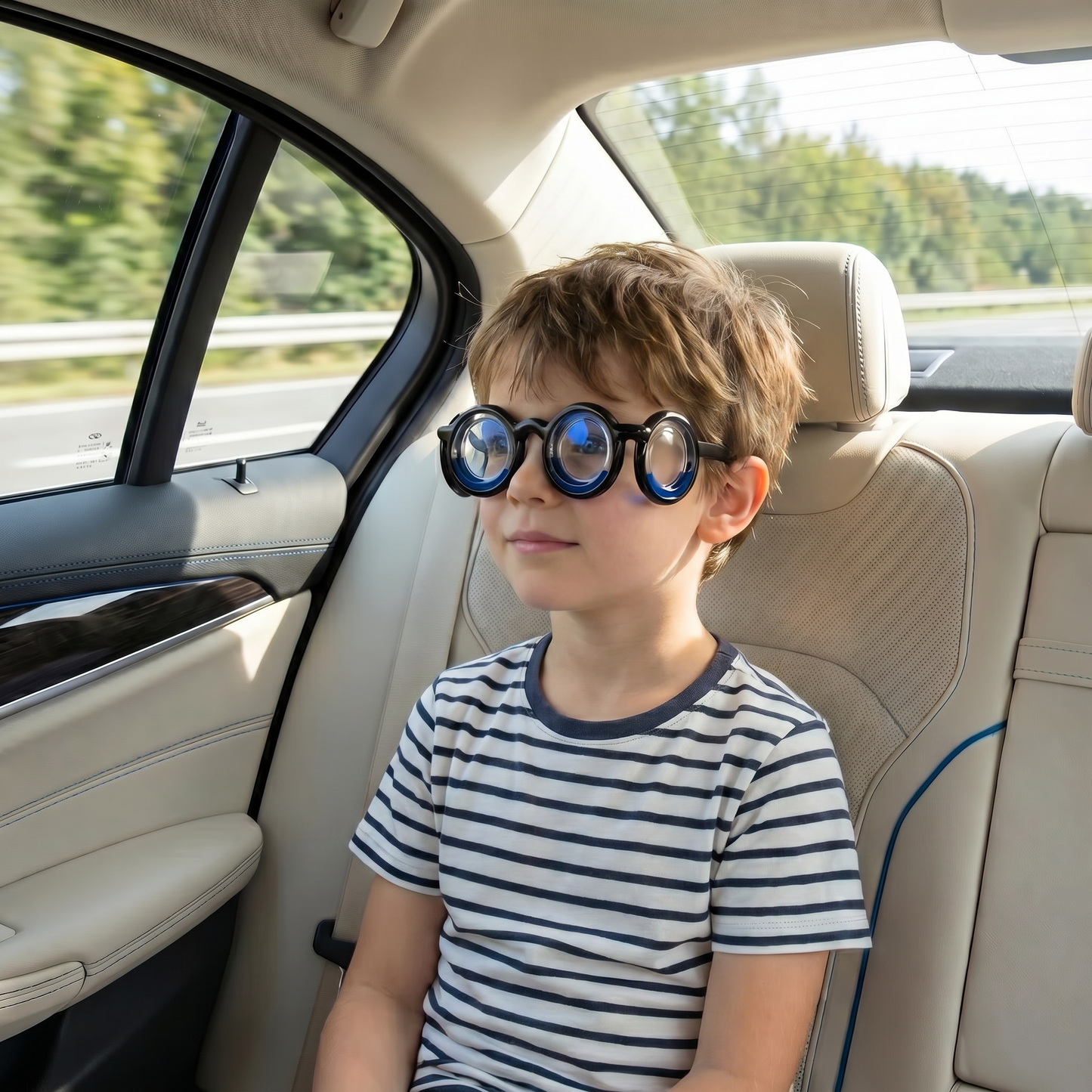 Lunettes Anti-Mal des Transports pour Enfants – Soulagement Ultra-Léger contre les Nausées en Voyage