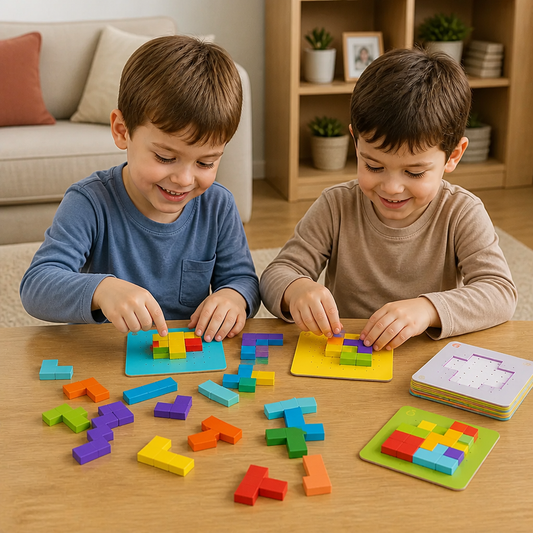 Jeu Familial : Puzzle En Bois D’Association De Formes