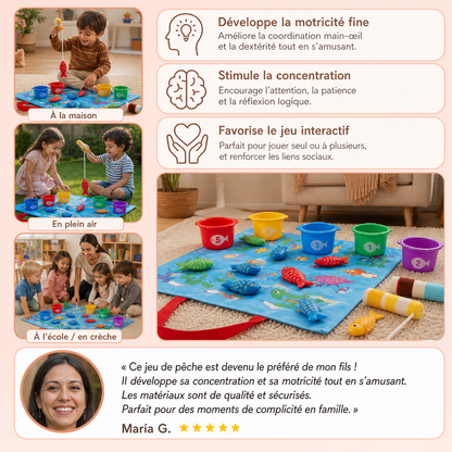 Montessori Peluche Bassin à Poissons Jouets D' Enfant