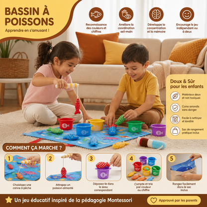 Montessori Peluche Bassin à Poissons Jouets D' Enfant
