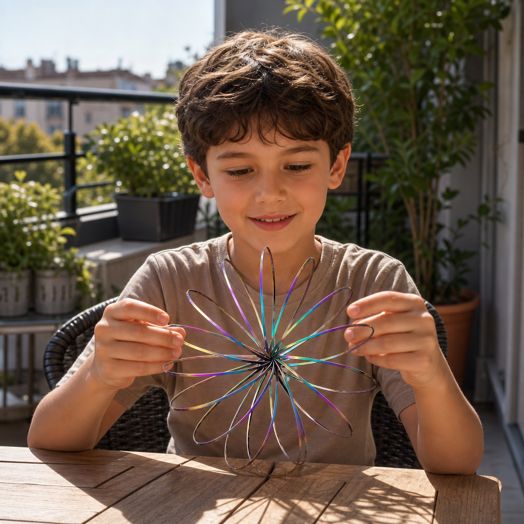 Jouet Fidget Géométrique à Ressort – Sculpture Sensorielle Antistress