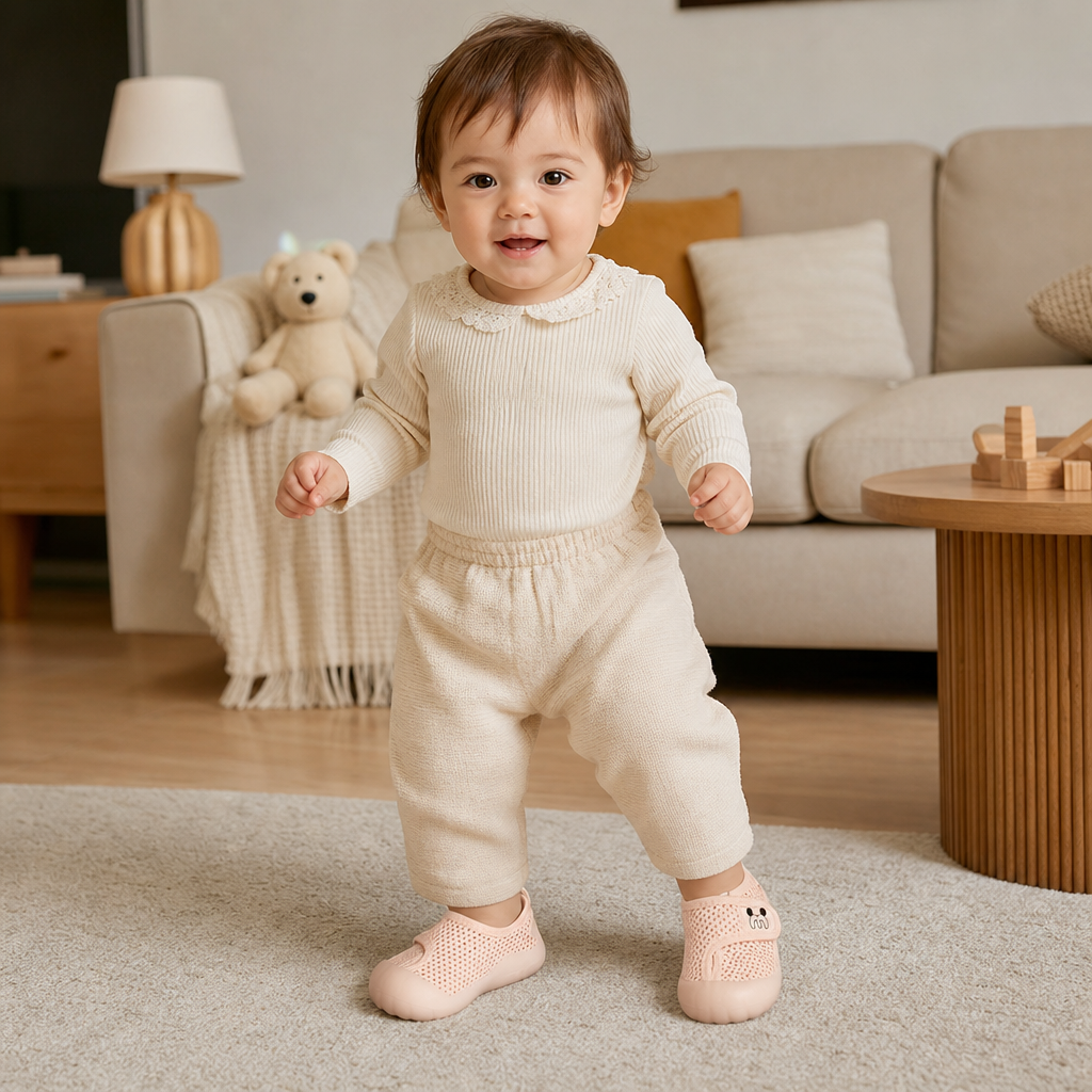 Chaussures confortables pour bébé avec semelles souples et antidérapantes