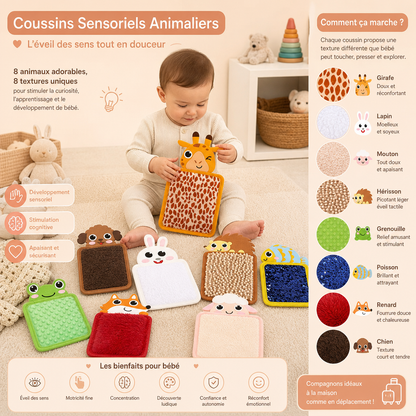 Coussins Sensoriels Animaliers (Lot de 8)