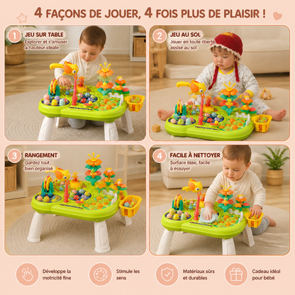 Table d’Activités Multifonctionnelle pour Enfants avec Plusieurs Stations de Jeu