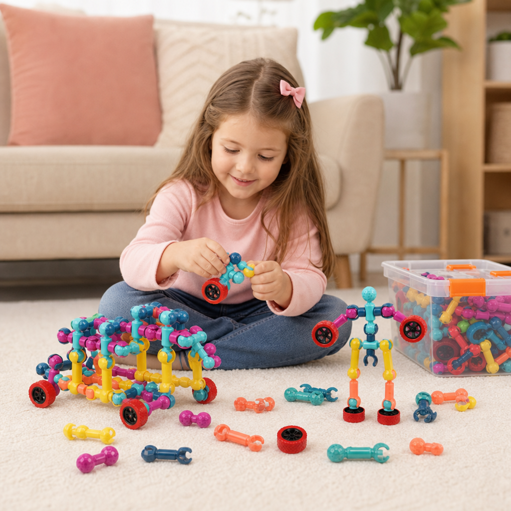 Set de Construction Éducatif DIY avec Articulations Mobiles