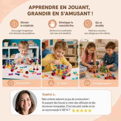 Set de Construction Éducatif DIY avec Articulations Mobiles