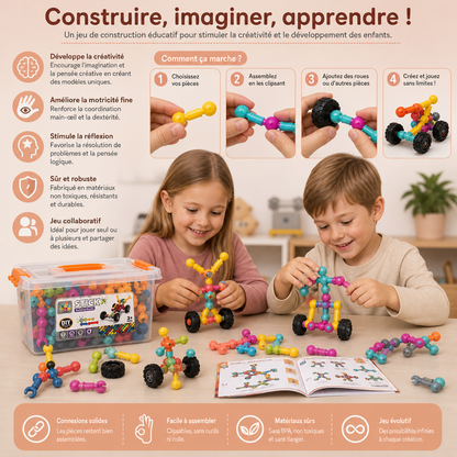 Set de Construction Éducatif DIY avec Articulations Mobiles