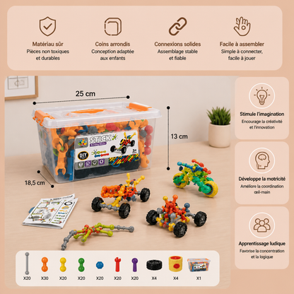Set de Construction Éducatif DIY avec Articulations Mobiles