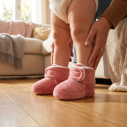 Chaussons Doux et Chauds pour Bébés avec Semelles Antidérapantes