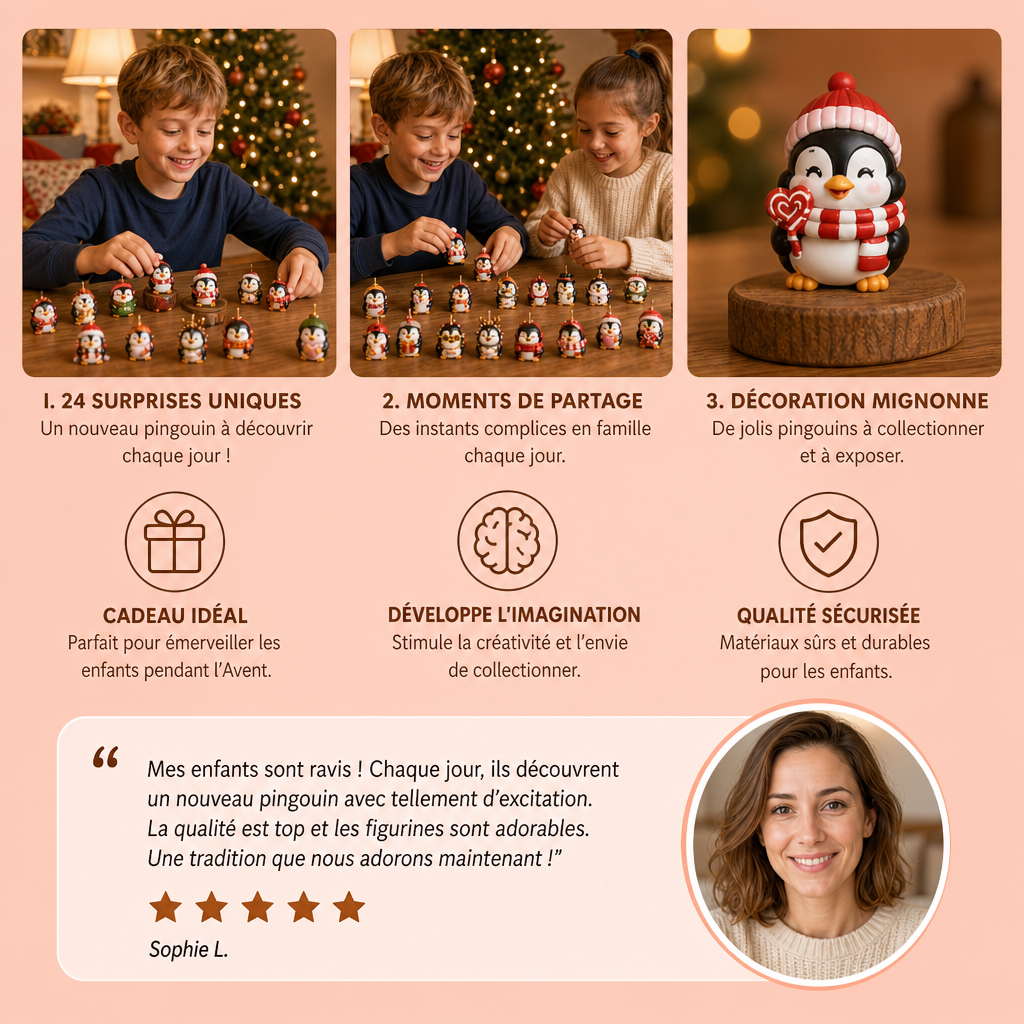 Calendrier De L’Avent Pingouins De 24 Jours