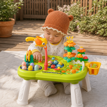 Table d’Activités Multifonctionnelle pour Enfants avec Plusieurs Stations de Jeu
