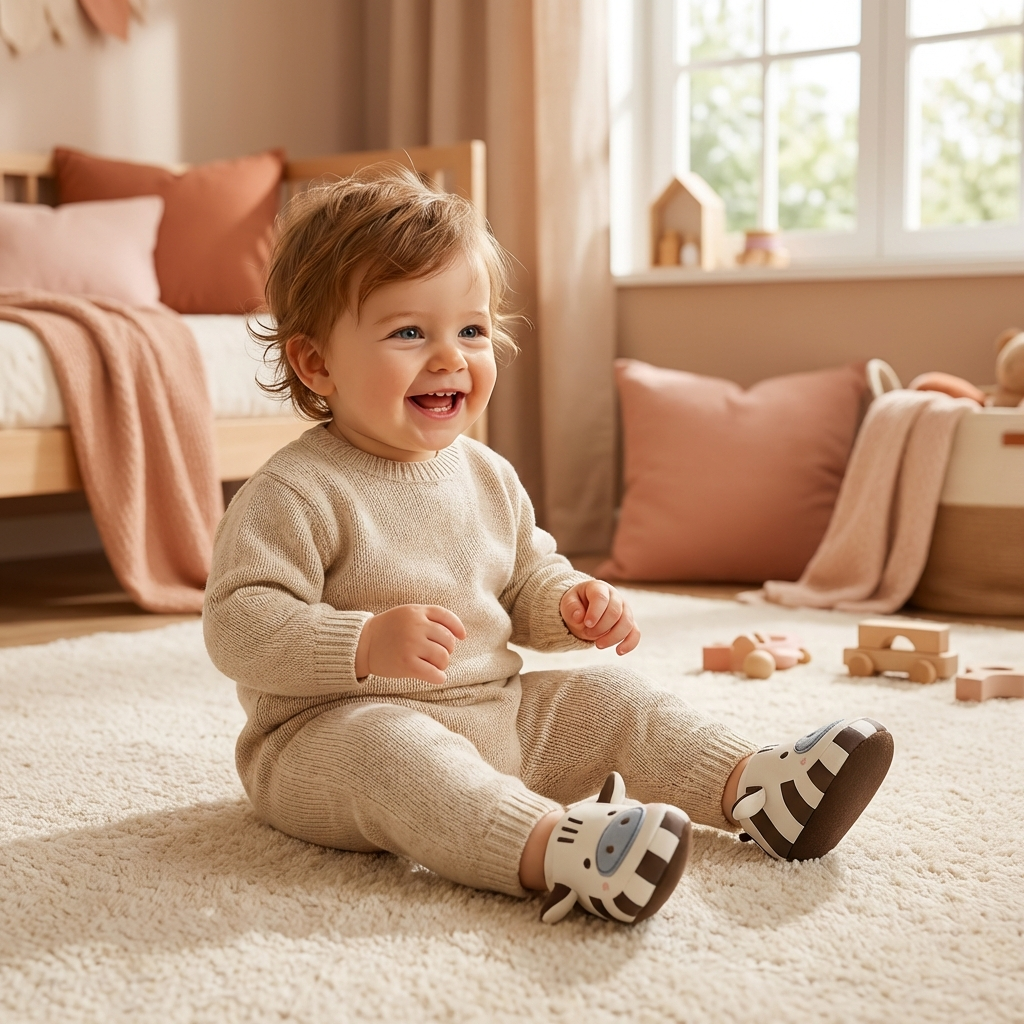 Chaussons-Bas Bébé Tout Doux – Chauds, Antidérapants & Confortables