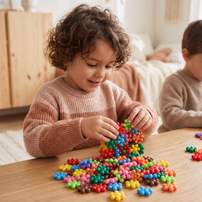 Ensemble de Blocs de Construction Montessori en Forme de Fleur de Prunier