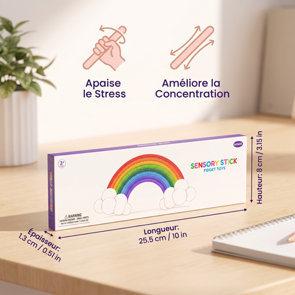Bâtonnets Fidget Sensoriels – Jouets Torsadés Apaisants pour Soulager le Stress