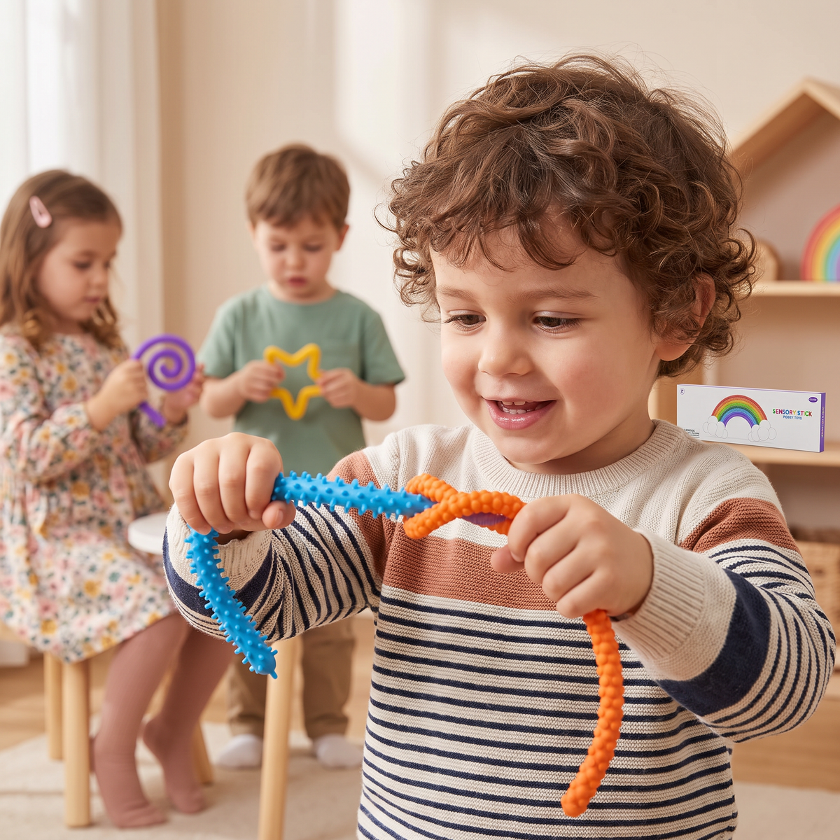 Bâtonnets Fidget Sensoriels – Jouets Torsadés Apaisants pour Soulager le Stress