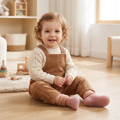 Chaussons-Chaussettes Chauds Pour Bébé Avec Semelles Souples Antidérapantes