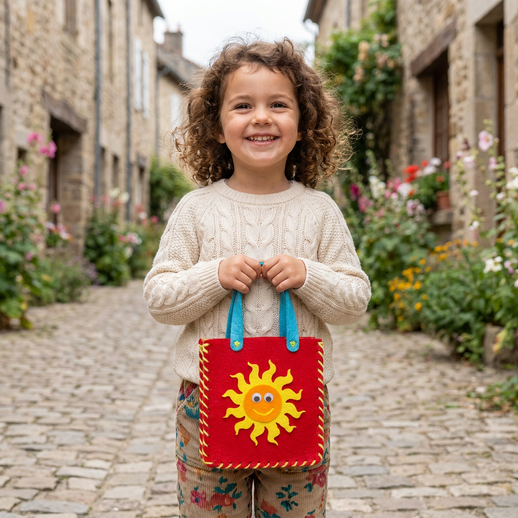 Kit de Couture DIY pour Fabriquer une Adorable Pochette en Feutre pour Enfants