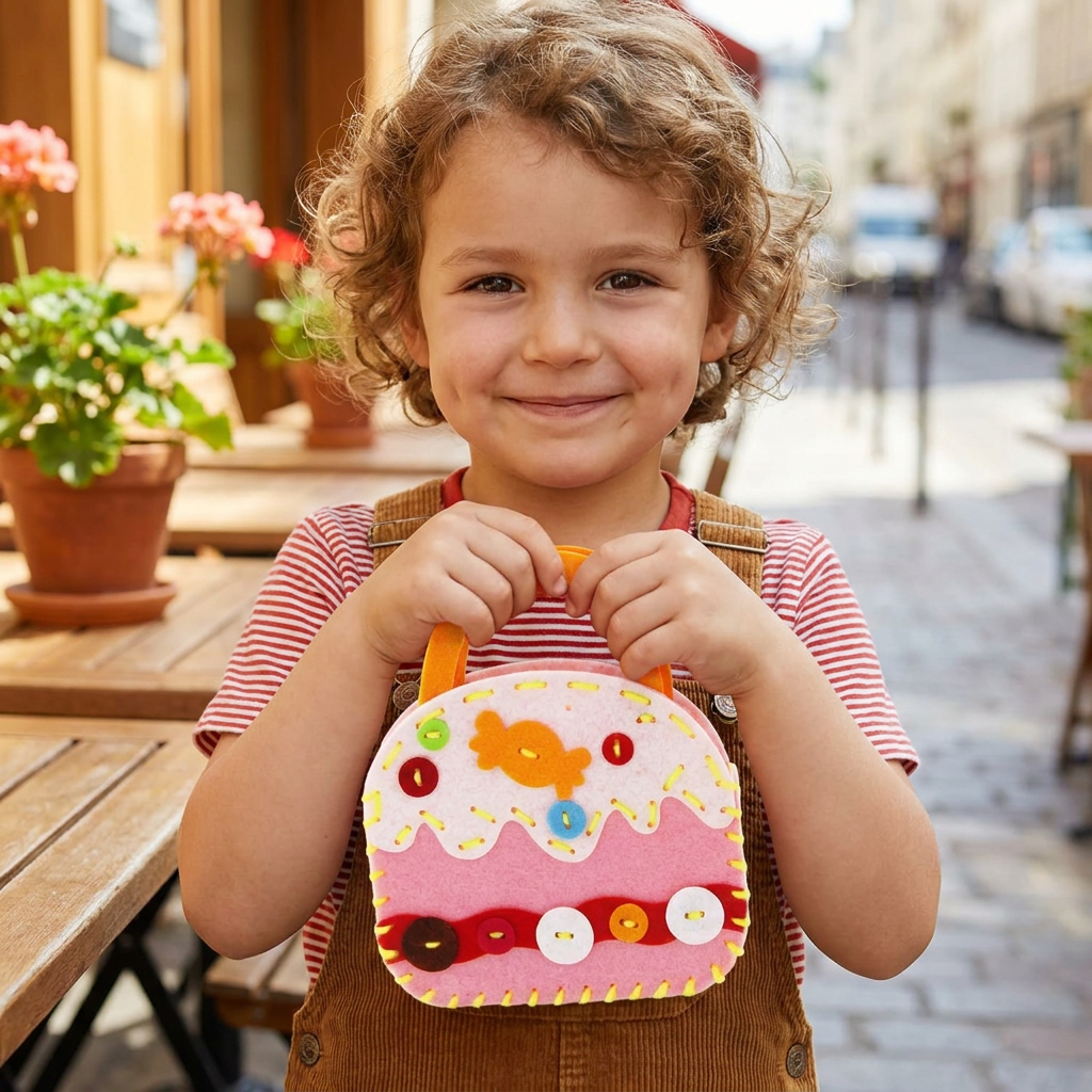 Kit de Couture DIY pour Fabriquer une Adorable Pochette en Feutre pour Enfants