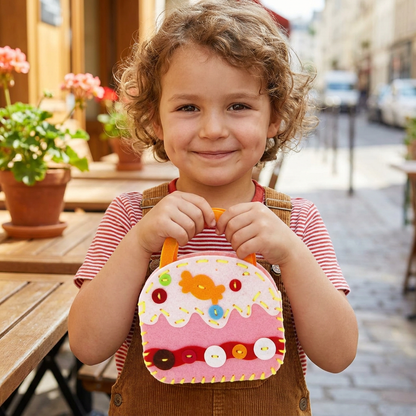 Kit de Couture DIY pour Fabriquer une Adorable Pochette en Feutre pour Enfants