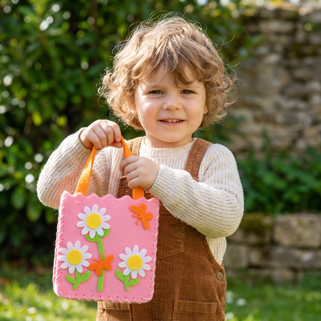 Kit de Couture DIY pour Fabriquer une Adorable Pochette en Feutre pour Enfants