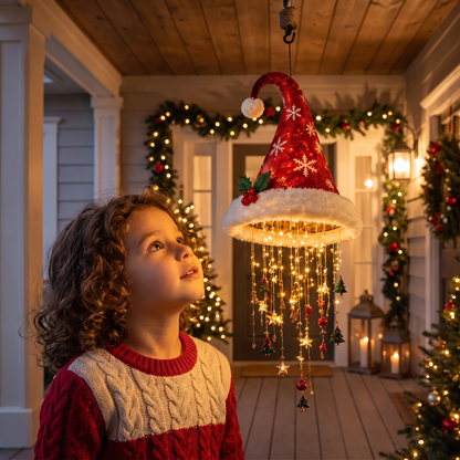 Lumières de Bonnet de Père Noël de Noël avec Guirlande LED Décorative