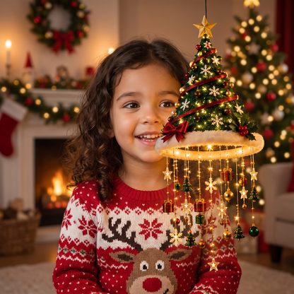 Lumières de Bonnet de Père Noël de Noël avec Guirlande LED Décorative