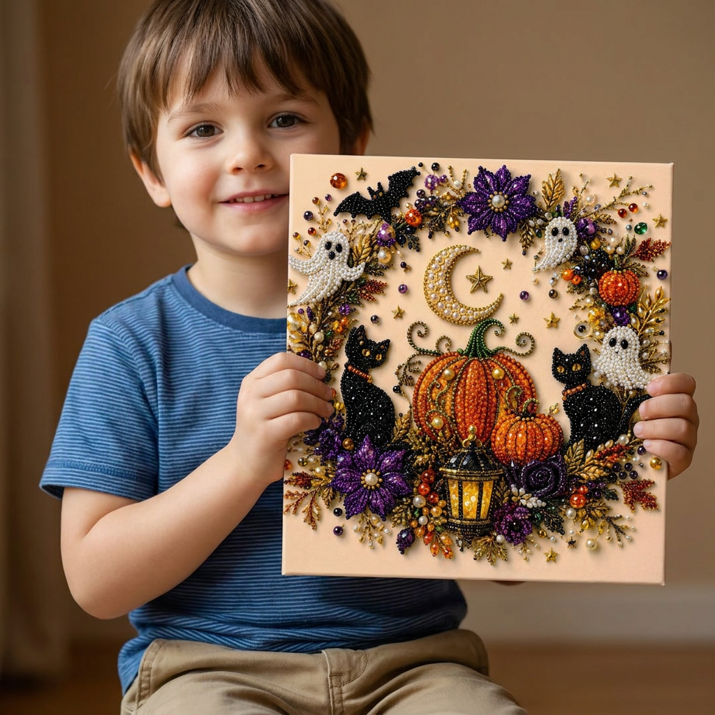 Kit DIY de Peinture Diamant pour Halloween