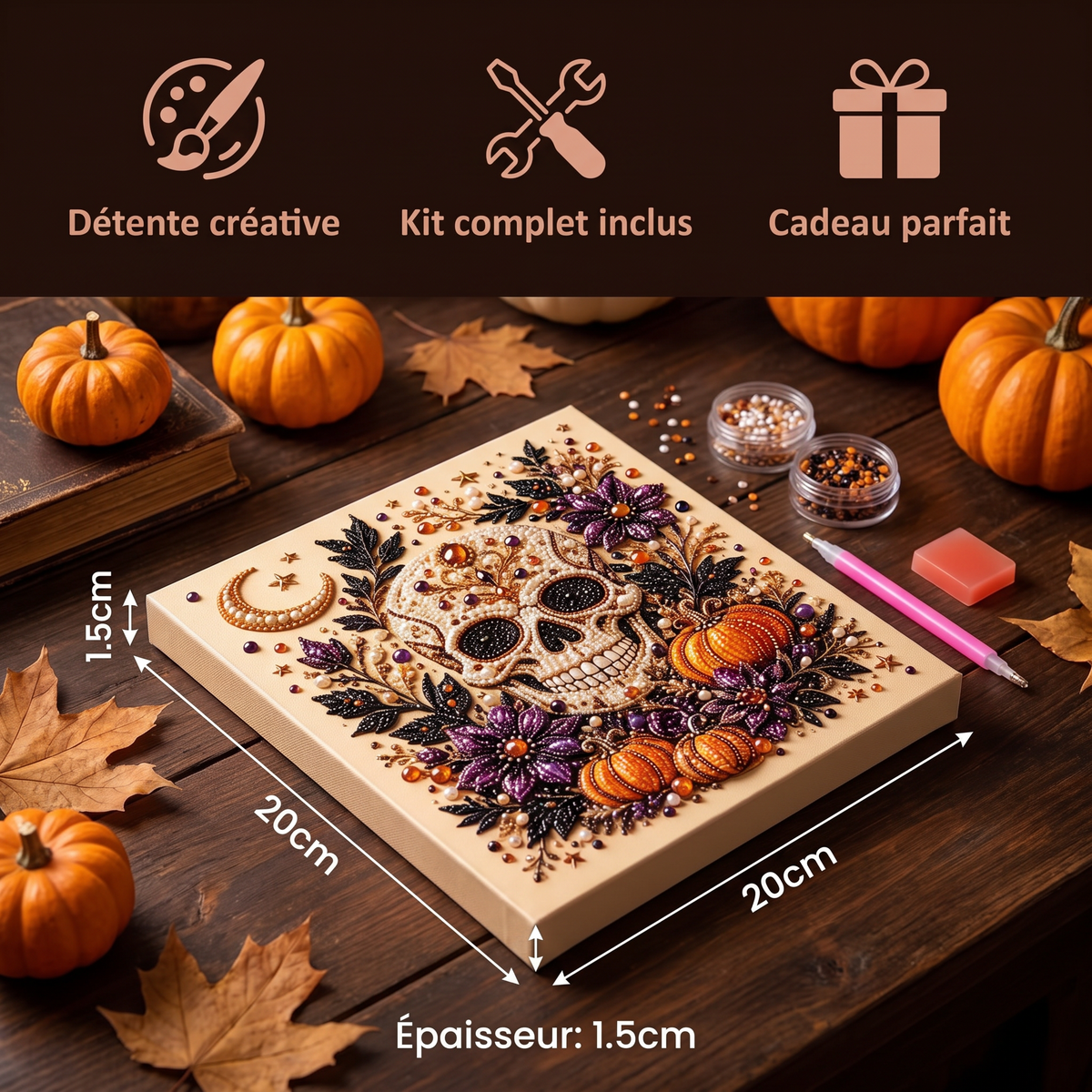 Kit DIY de Peinture Diamant pour Halloween