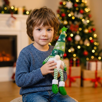 Décorations de Gnomes de Noël Lumineux à LED